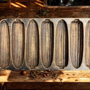 Vintage Cast Iron Cornbread Corn Stick Muffin Pan 7 Ears - Pre 1930